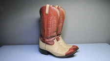 Tony Lama Gold Label Western Two Tone Leather Cowboy Boots Mens Size 10 D
