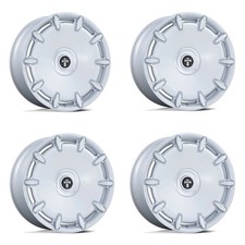 Set 4 26 Dub Dc7271 Cheef 26x10 6x135 6x5.5 30mm Wheels Silver Machined Rims
