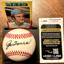 Joe Torre Autographed Signed Baseball MLB NY Yankees Mets HOF JSA COA + 75 card