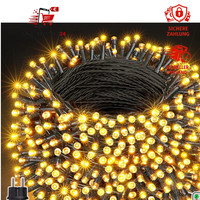 Lichterkette AußEn 100M 1000 LED Wasserdicht Mit Fernbedienung 8 Modi Warmweiß
