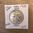 1939 Liberty Walking Half Dollar Silver Coin 50C Business Strike