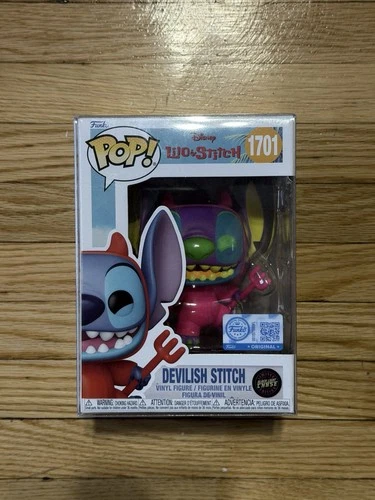Devilish Stitch CHASE #1701 Lilo & Stitch EE Black Light Disney (protector) ✅✅✅