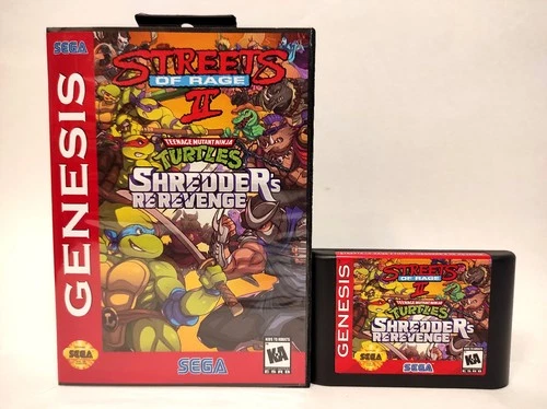 Streets of Rage 2 x TMNT: Shredder's Re-Revenge for Sega Genesis/Mega Drive