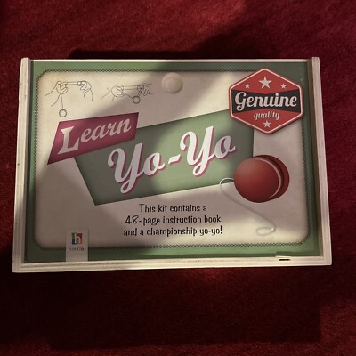 HINKLER LEARN YO-YO Genuine Championship Quality Yo Yo Learning Kit Wooden Box