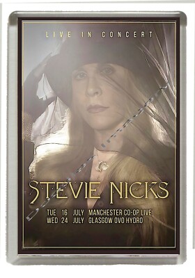 Stevie Nicks - Manchester & Glasgow Gigs - Kühlschrankmagnet groß 90 mm x 60 mm