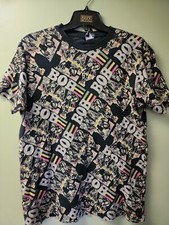 Vintage Zion Rootswear Bob Marley Full Print Adult L Black