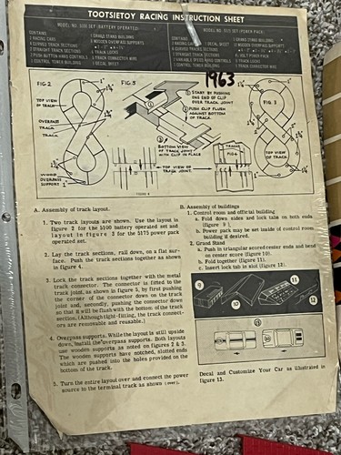 1963 Tootsietoy No. 5100 Monza 8 Racing Set With 2 Slot Cars - Picture 5 of 11