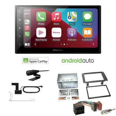 Pioneer Autoradio Apple CarPlay Bluetooth für Fiat Idea 2003-2011 schwarz