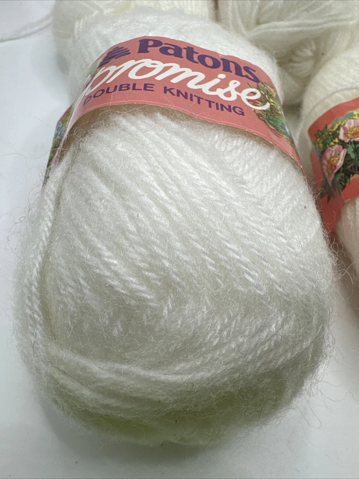 LOTE de 5 Patones Promise Hilado Madejas Blancas 145 Yardas Cada Canadá Color Lote 503 Foto 3 de 4