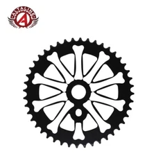 AltaLine Lowrider BONES Sprocket 1/2" X 1/8" 44T Black/White Chopper Bicycle.