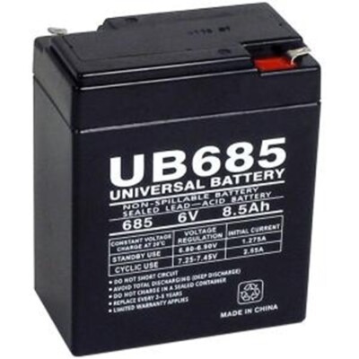 Dual-Lite 12-535 Battery, Also Fits Emergi-Lite 6M2 Models - 6V 8.5AH SLA AGM