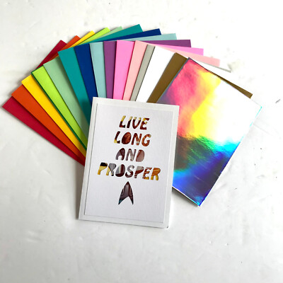 Live Long and Prosper Card HOLOGRAPHIC edition / recycled comic book / paper  cut | eBay