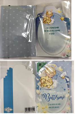 Biglietto Auguri Battesimo Bimbo Angioletto Evento Anniversario Ebay