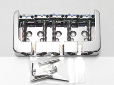 Hipshot 5 String B Style Bass Bridge Aluminum Chrome .669 spacing - NOS
