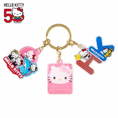 Sanrio Hello Kitty Triple Acrylic Keychain Alphabet Hello Kitty
