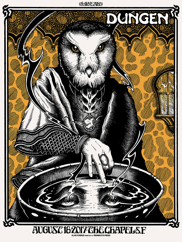 DUNGEN San Francisco 2017 silkscreened poster by Alan Forbes | eBay