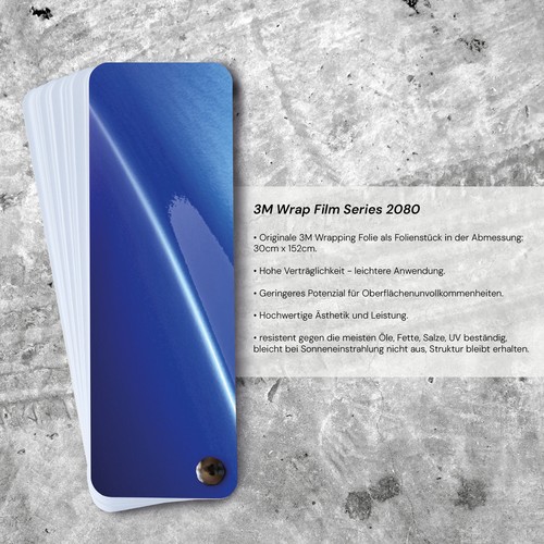 3M Wrap Film Series 2080 Car Wrapping Folie 30x152cm G378 Gloss Blue Raspberry - Bild 5 von 5