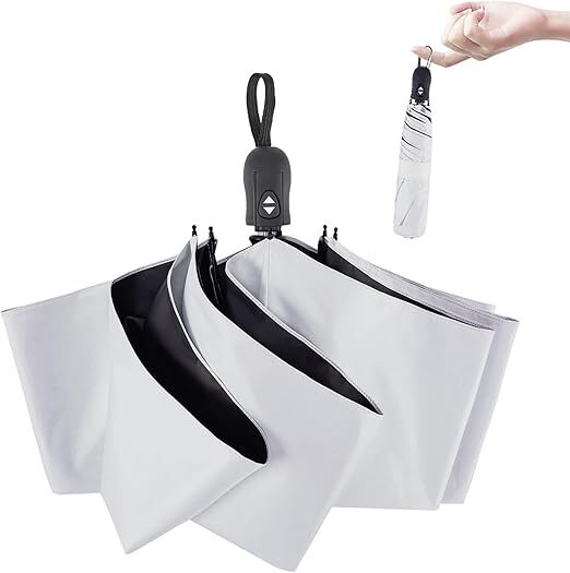 Ultra Lightweight White Parasol for Effortless Sun Protection