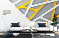 3D Abstract Geometry Openwork Wall Murals Wal...