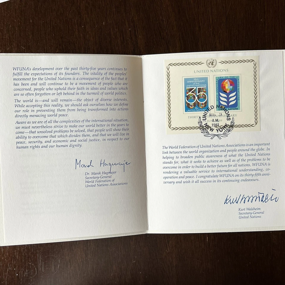 Salvador Dalí 1981 edición limitada Naciones Unidas 35 aniversario WFUNA #00192 Foto 3 de 4