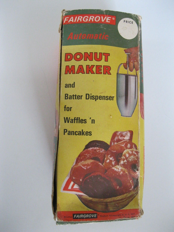 Vintage Fairgrove Aluminum Automatic Batter Dispenser Donuts Waffles or Pancakes