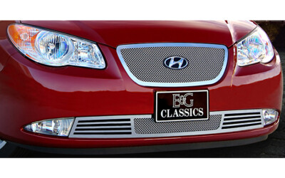 E&G Classics 2007-2009 Hyundai Elantra 2pc Fine Mesh Chrome Grille