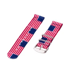 2 Piece Classic Maryland or USA Flag Nylon SS Replacement Watch Strap Band