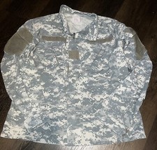 US Army ACU Digital Camo Green Combat Zippered Jacket Uniform Men's Medium