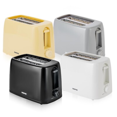Geepas 2 Scheiben Brot Toaster 6 Stufen Bräunungssteuerung mit Krümelschublade 650W Neu