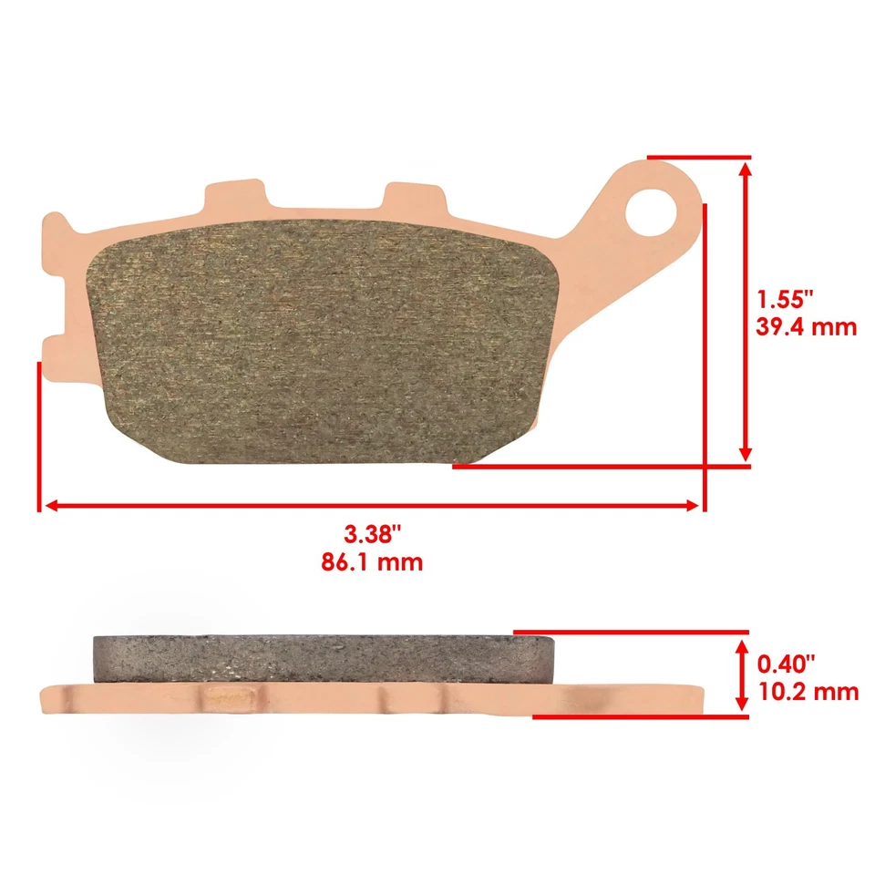 Front And Rear Brake Pads for Honda VTX1300C VTX1300R VTX1300S VTX1300T 2003-09 - Image 3 of 4