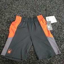 NEW SPYDER SHORTS YOUTH KIDS MEDIUM BLACK/RED
