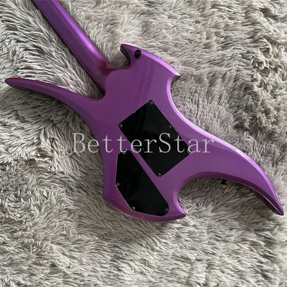 Special Shape Purple Electric Guitar Spider Inlay Fretboard Special Shape Purple Electric Guitar Spider Inlay Fretboard
