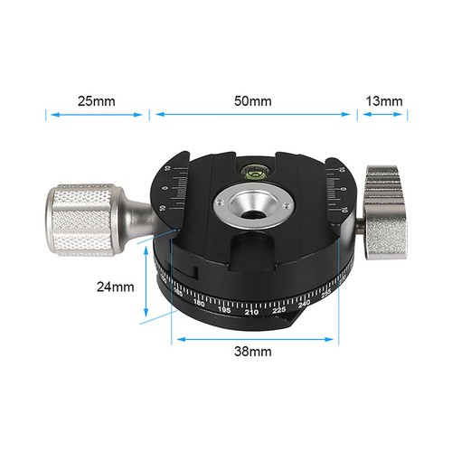 CAMVATE 360° Panoramic Tripod Head Clamp QR Clamp Arca Swiss For Camera Tripod - Picture 5 of 7