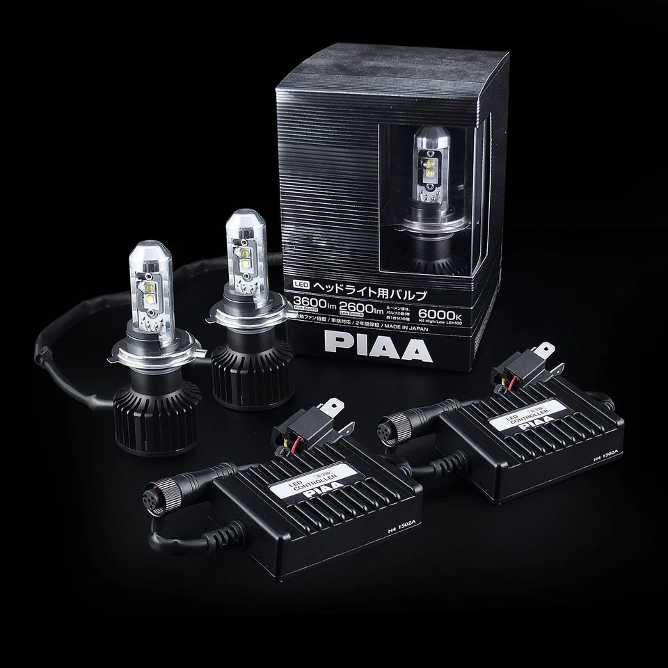 PIAA JAPAN LED H4 HEAD LIGHT BULB ×2 KIT 6000K 3600LM FOR MAZDA 89-05 MIATA MX-5 - Image 2 of 4