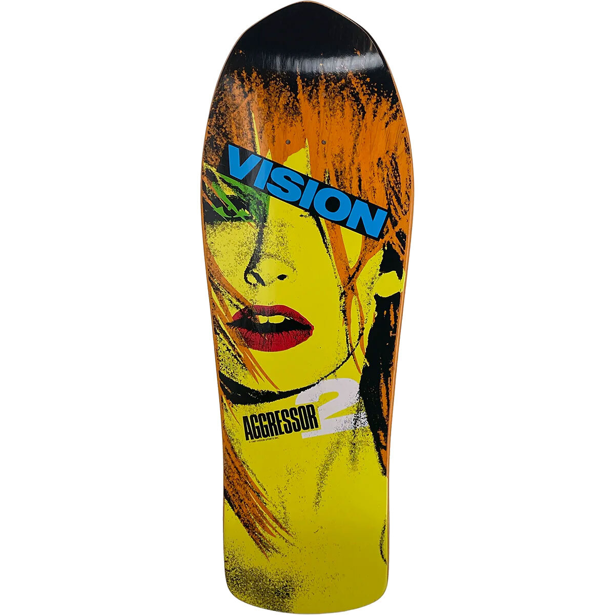 Vision Skateboard Deck Aggressor 2 Concave Orange Stain 10