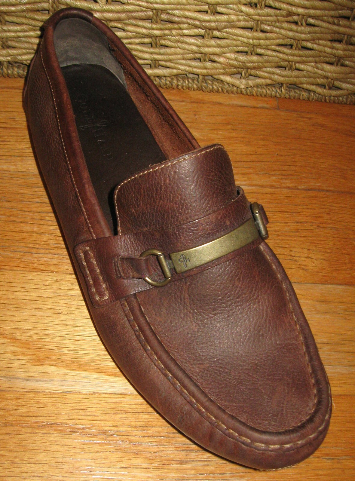 COLE HAAN C11836 MEN'S BROWN LEATHER HORSEBIT DRIVING MOC LOAFERS SIZE