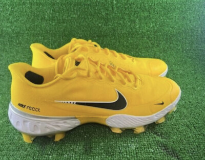 Men\'s Nike Alpha Huarache‎ Elite 3 Baseball Cleats Yellow Cz4453-700 Size 14 Mens 14 Nike Alpha Huarache Elite 3 MCS Baseball Cleats  main image 4