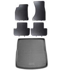 Gummi Fußmatten Kofferraumwanne Set für Audi A4 B8 8K Avant Gummimatten
