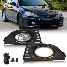 Fit 2005 2006 Acura Rsx Clear Lens Halogen Front Bumper Fog Lights Lamp 05-06