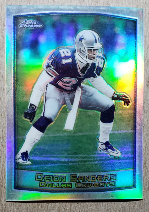 1999 Topps Chrome Refractor Deion Sanders #69 Dallas Cowboys