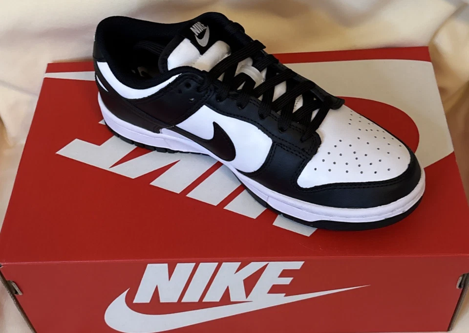 Tênis Nike masculino tamanho 8 Dunk Low Panda (DD1391 100) branco/preto-branco novo na caixa - Imagem 2 de 4