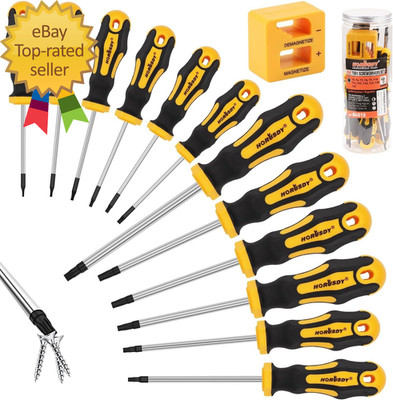 HORUSDY 13-Piece Magnetic Torx Screwdrivers Set | T5 - T40 Magnetic Torx Screw D