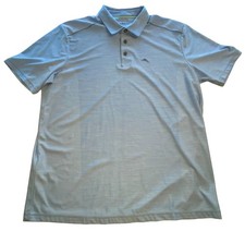 Tommy Bahama Polo Shirt Men  s LARGE Blue IslandZone Performance Golf Lightweight