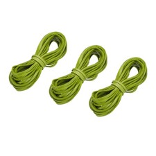 5.47 Yards 2.6mm Flat Leather Cord Suede String for DIY Crafts, Green 3Pcs