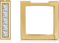 Gold Huggie Earrings for Women 14K Gold Plated, 1/2 Inch Small Hoop Earrings for