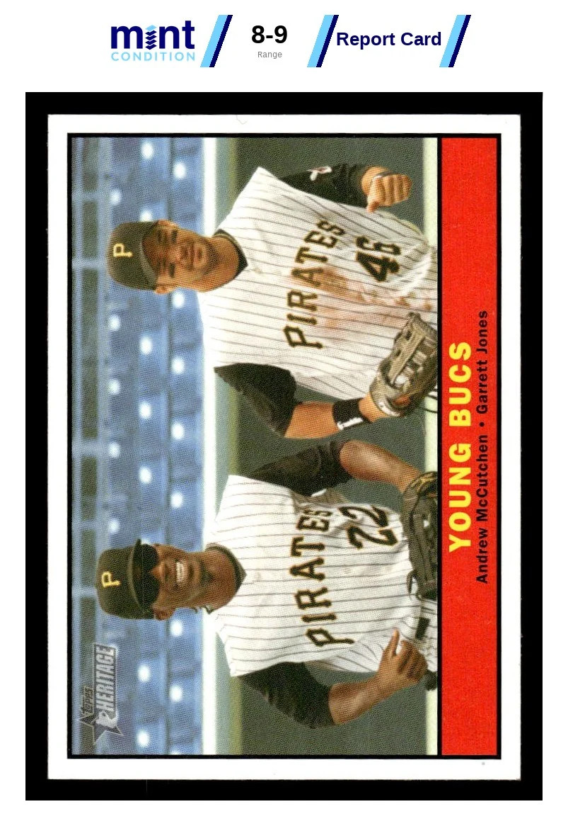 2010 TOPPS HERITAGE ANDREW MCCUTCHEN 250 MINT GARRETT JONES MCG 9 PIRATES