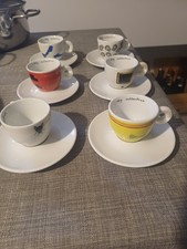 Illy Caffè Set 6 Tazzine 2001 in Porcellana con Piattino rare