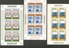 GIBRALTAR AMPHILEX 1977  MiNr 364-366 im Kleinbogensatz postfrisch