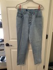 New York Line Women’s Blue Jeans Size 14, Button Front, Tapered Leg