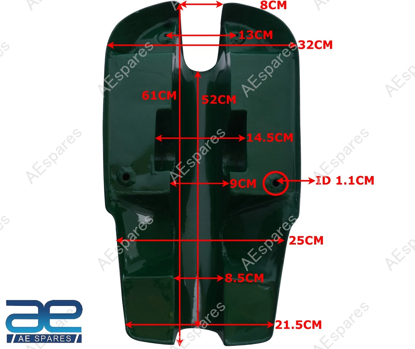 For Norton Commando Fastback Gas Fuel Tank British Racing Green Painted view 2